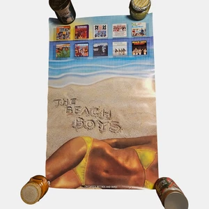 Poster promozionale The Beach Boys esposizione vintage anni 80 Capitol Records rock band - Foto 1 di 6