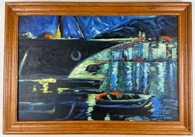 Pintura al óleo sobre lienzo de Salvador Dalí (hecha a mano) firmada y estampada Foto 1 de 4