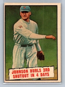 Walter Johnson Washington Senators 1961 Baseball Thrills TCG #409 - Bild 1 von 2