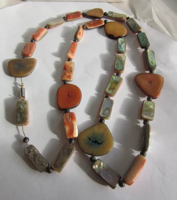 Collar Multistrand Abulón y Madreperla Cuentas Foto 1 de 4