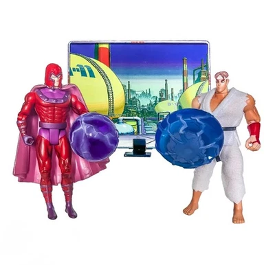 Boneco de ação TOY BIZ X-Men VS Street Fighter Magneto vs Ryu vintage 1997 - Imagem 1 de 4