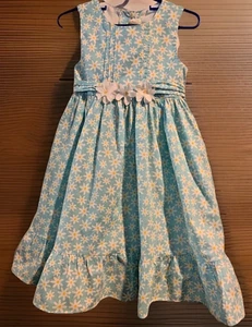 Sophie Rose Girl's Size-4T 100% Cotton Daisy Pattern Dress with Pleated Hem - Picture 1 of 8