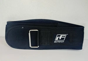 Cintura sollevamento pesi RitFit XL nera supporto palestra allenamento powerlifting 47" nuova senza etichette - Foto 1 di 4