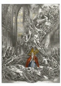 Postcard Louis Boulanger The Round of the Sabbath 'Witches' Sabbath' 1835 MINT - Picture 1 of 1