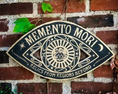 Memento Mori Madame Leota Psychic Eye, Solid Wood and Paint Rustic Sign - Image 1 of 4