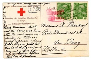1917 Austria censored Red Cross postcard from Vienna to Holland - Picture 1 of 2