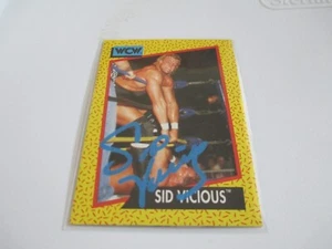 1991 Impel # 27 Sid Vicious WCW Autographed Wrestling Card - Picture 1 of 2