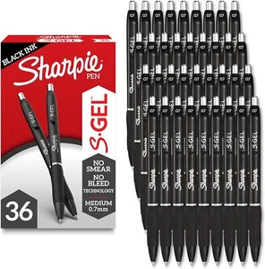 Sharpie S-Gel Pens 36ct – 0.7mm Black Ink, Smooth Writing for Journaling - Picture 1 of 6