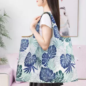 100x Grocery Shopping Bags Extra Large Ripstop Heavy Duty Polyester Fabric Totes - Picture 1 of 11