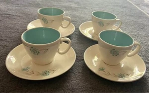 Taylor Smith Taylor Ever Yours Boutonniere Cups and Saucers set of 4 - Picture 1 of 4