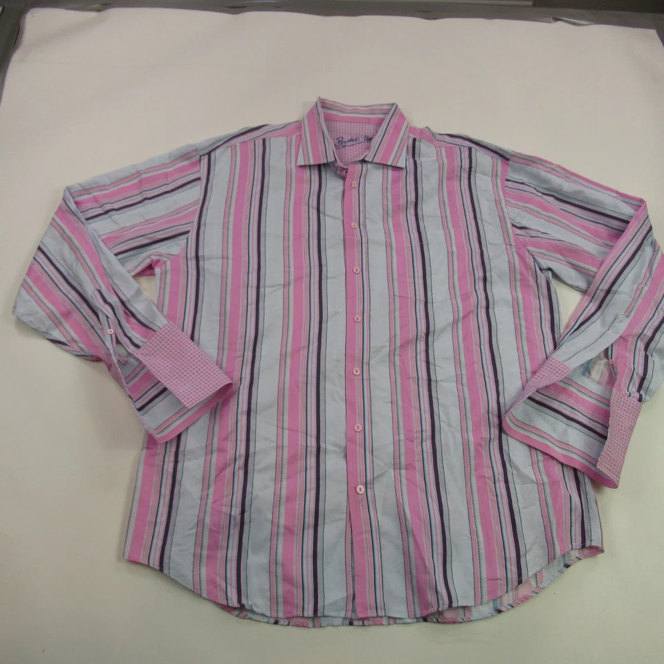 Bugutchi Shirt Mens Long Sleeve Button Up Pocket French Cuffs 2XL - Image 1 of 4