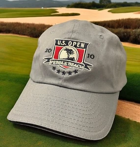 2010 US Open Hat Cap Pebble Beach Steel Gray USGA Member Strap Back One Size - Picture 1 of 3