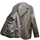 Roar Mens Large 42L Y2K Blazer Sport Coat Jacket Brown Steampunk Distressed VTG