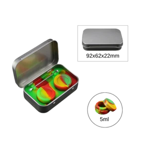 Concentrate Companion Kit - Metallic Tin Case with Non-Stick Silicone Containers - Picture 1 of 15