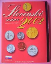 MÜNZEN COINS KMS SLOVAKEI SLOVAKIA, 8 Münzen, 2002, UNC, 10 h - 10 Sk , Folder