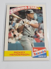RICKEY HENDERSON 1989 Topps Bazooka Shining Stars Odd #14 of 22.  NY YANKEES
