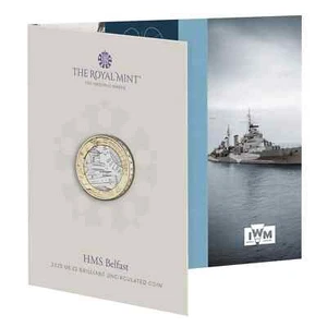 Großbritannien Großbritannien 2 Pounds 2025 BU Bi-Metall Münze HMS Belfast - Bild 1 von 5