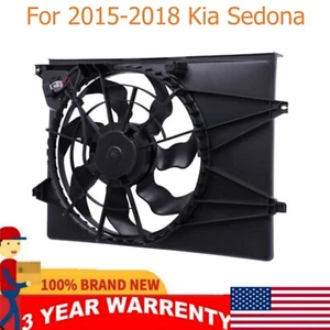 Conjunto de ventilador de refrigeración del radiador del motor para Kia Sedona 2015 2016 2017 2018 3 pines NUEVO - Imagen 1 de 17