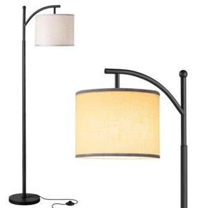 Removable floor lamp elegant atmosphere & 3 color temperatures linen lampshade - Picture 1 of 21