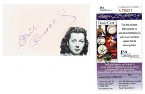 Gail Russell Signed JSA Vintage Album Page Angel & The Badman Actress Died 1961