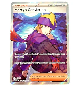 Pokémon Fuerzas Temporales - Convicción de Morty - Entrenador de Arte Completo Casi Nuevo+/Como Nuevo 201/162 - Imagen 1 de 2