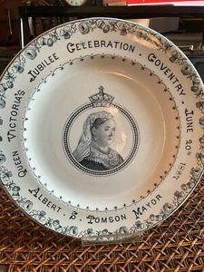 1887 QUEEN VICTORIA GOLDEN JUBILEE H&K VISITA CONMEMORATIVA A COVENTRY, 10 PULGADAS - Imagen 1 de 15