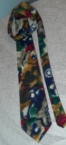 Mercedes High Fashion abstraktes Juwel Farbmuster Polyester Krawatte Handarbeit Korea - Bild 1 von 5