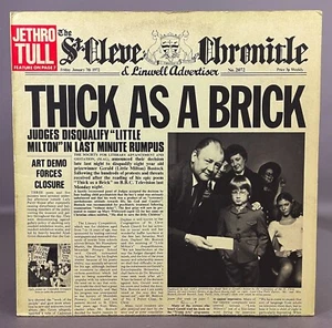 JETHRO TULL THICK AS A BRICK 1973 VINYL LP 'NEWSPAPER' CHR-1003 ULTRASONIC CLEAN - Picture 1 of 12