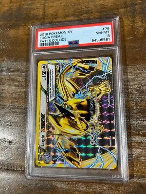 POKEMON 2016 XY FatesCollide LUGIA Break #79 PSA 8 RARE - Image 1 of 2