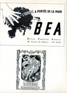 1951 British European Airways Advertising Print BEA L'Europe A Portee De La Main - Picture 1 of 3
