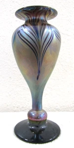 Vintage Original Chris Heilman Athens Art Glass Vase Hand Made Signed 1979 - Picture 1 of 15