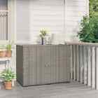 Garden Storage Cabinet Grey 100x55.5x80 Cm Poly Rattan