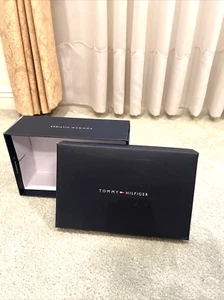 TOMMY HILFIGER SHOE BOX GIFT / KEEPSAKE BOX PROP STAGING 10.5" X 6.57" X 3" NAVY - Picture 1 of 13