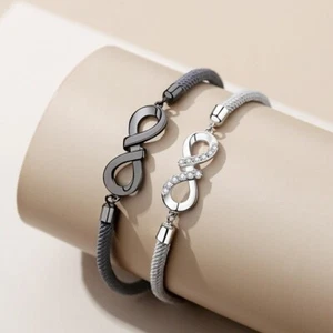 Pulsera Infinity Pareja a Juego en Plata de Ley 925 - Imagen 1 de 9