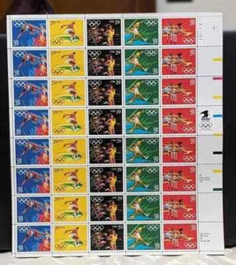 USPS 1991 Summer Olympic Games (Barcelona) 29c USA Stamps-Block of 40 NEW - Picture 1 of 1