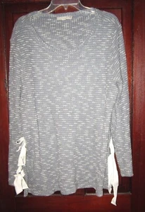 Weekend Suzanne Betro Plus 2X Maglione Maglia Top Nastri Fiocchi Cravatte Blusa Popover - Foto 1 di 3