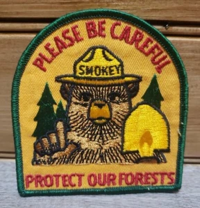 Vintage Smokey The Bear - Please Be Careful / Protect Our Forests gestickter Aufnäher - Bild 1 von 6