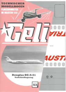 Kartonmodell Douglas DC 9 1:33 Geli - Bild 1 von 1