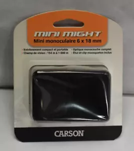 Carson Mini Might 6 x 18mm Mini Monocular Compact Portable Single Lens New - Picture 1 of 4