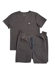Conjunto Exfoliante Jogger FIGS Technical Collection Para Hombre Gris Grafito Mediano Premium - Imagen 1 de 7