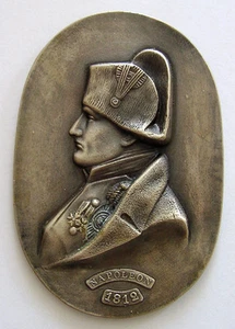 NAPOLEON BONAPARTE BRONZE plate FRENCH invasion of RUSSIA 1812 4.57 x 2.83 Inch - Picture 1 of 3