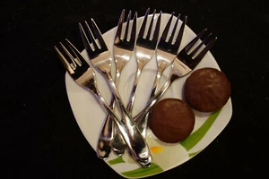 6xKuchengabeln BSF Neu! Edelstahl - Bild 1 von 3