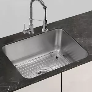 JASSFERRY 23in Single Bowl 16 Gauge Stainless Steel Undermount Kitchen Sink - Picture 1 of 7