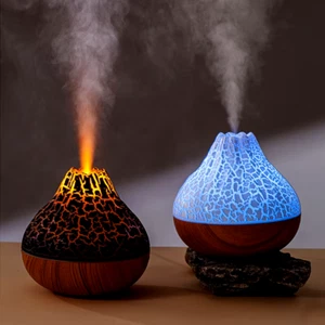 Volcano Air Humidifier LED Aromatherapy Purifier Night Light Oil Diffuser - Picture 1 of 9