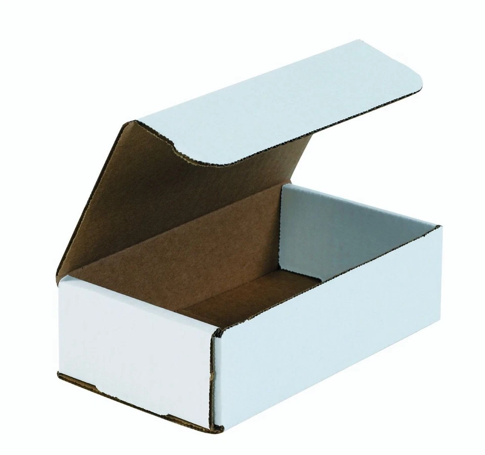 50- 8x5x2 White Corrugated Carton Cardboard Packaging Shipping Mailing Box Boxes - Image 1 of 1