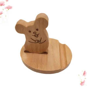 Wooden Phone Dock Desktop Phone Holder Phone Stand Table Phone Holder - Zdjęcie 1 z 11