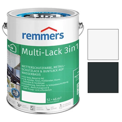 REMMERS Multi-Lack 3in1 Buntlack Metallschutzlack PVC Wetterschutzfarbe 5 LTR - Bild 1 von 2