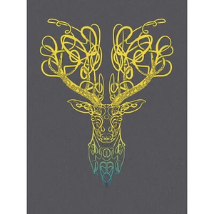 Keltischer Knoten Hirschkopf großer Druck 46x61 cm - Bild 1 von 4