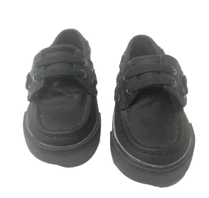 Dress Shoes Toddler Boy Size 6M Black French Toast Wedding Concert EUC - Picture 1 of 11