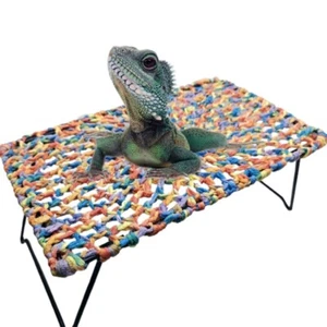 Crocheted Climbing Hammock Swing Cotton Rope Climbing Rest Bed Habitats - Bild 1 von 10